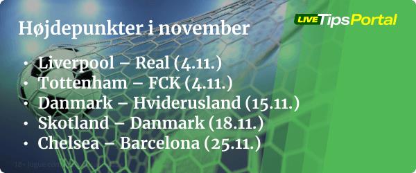 Højdepunkter i november