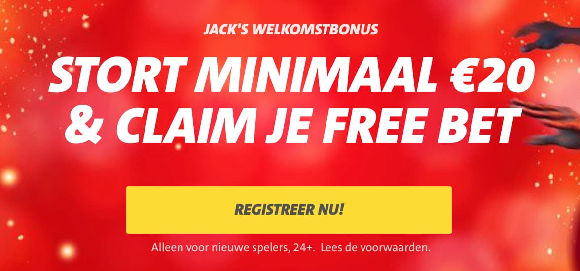 Jack's 50 euro gratis weddenschap bonus