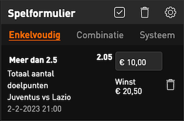 Juventus - Lazio LiveScore Bet