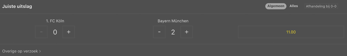 FC Koln - Bayern Munchen wedden