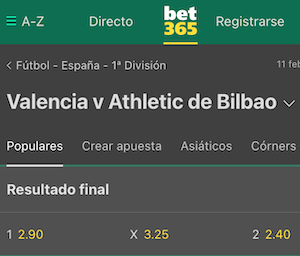 pronostico de liga entre valencia y athletic