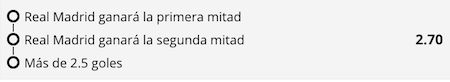 Apuesta pre-construida en el madrid vs valladolid real madrid vs valladolid pronostico
