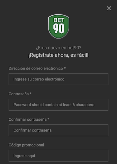 como registrase en bet90