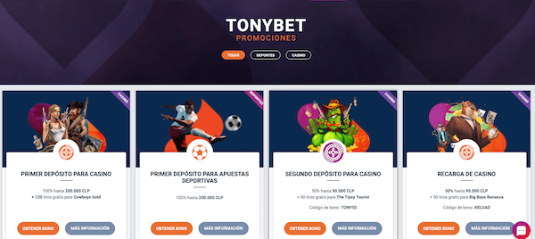 promociones y bonos de tonybet