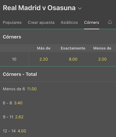 como hacer apuestas a los corners