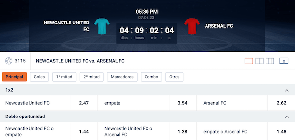 newcastle vs arsenal pronostico