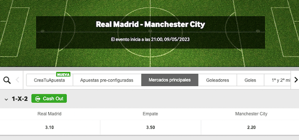 mejores apuestas real madrid vs manchester city