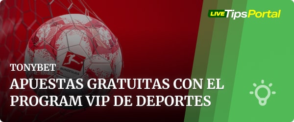 Únete al programa VIP de deportes de Tonybet y consigue apuestas gratis