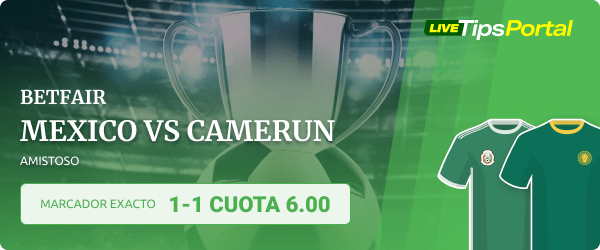 marcador exacto mexico vs camerun