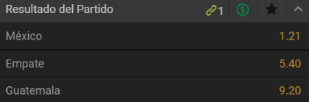 pronostico con las mejores cuotas de mexico vs guatemala