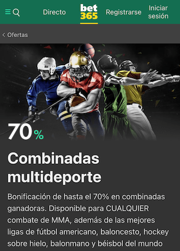 combinada mejorada bet365 en apuestas multideporte