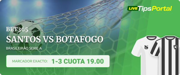 santos vs botafogo marcador exacto