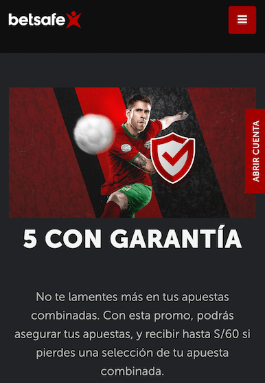 5 con garantia de betsafe