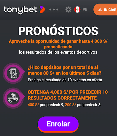 promocion predicciones tonybet peru