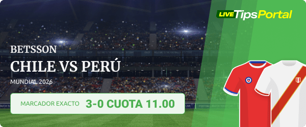 chile vs peru marcador exacto