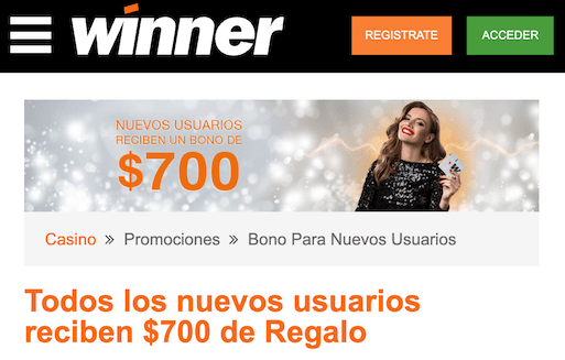 winner casino bono