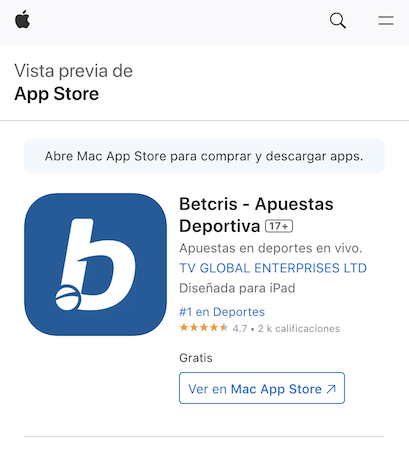 betcris app ios