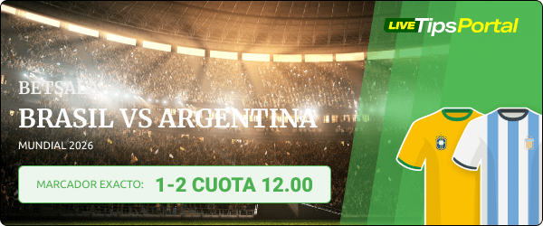 brasil vs argentina marcador exacto