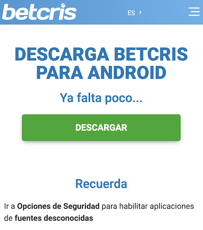 betcris para android e ios