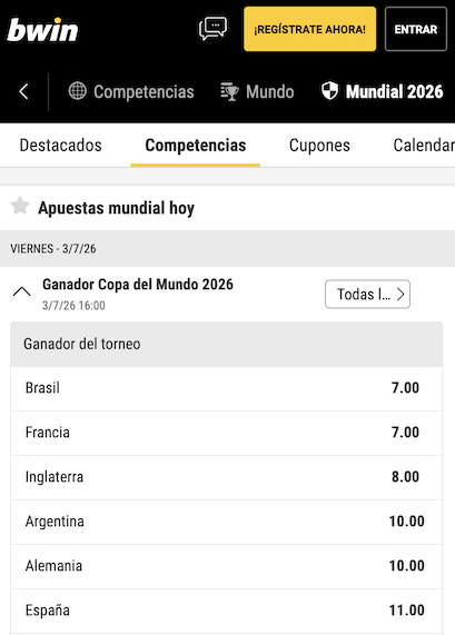 apuestas mundial 2026