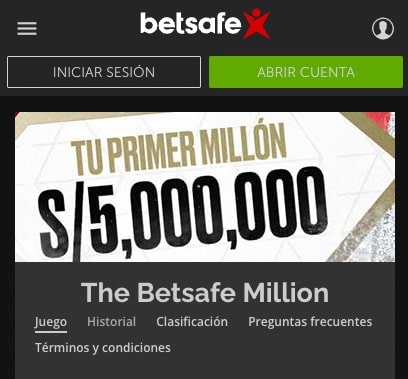 promocion primer millon betsafe