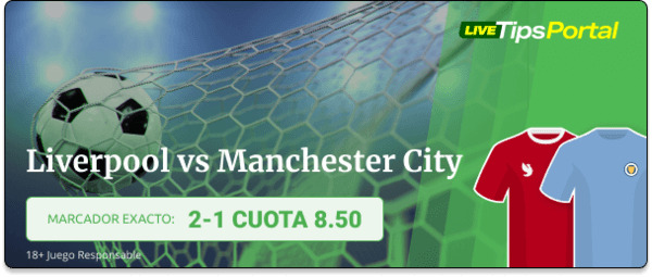 liverpool vs manchester city: pronostico al marcador exacto 01-12.