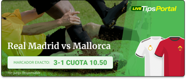 real madrid vs mallorca: pronostico al marcador exacto 9-1.
