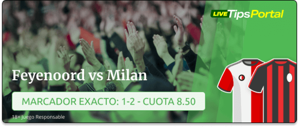 feyenoord vs milan: pronostico al marcador exacto de la champions league.