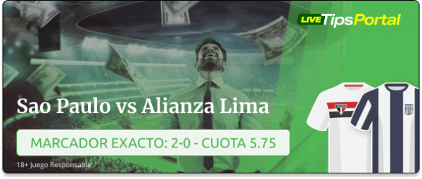 sao paulo vs alianza lima: pronostico al marcador exacto.