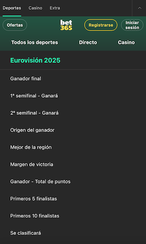 apuestas bet365 eurovision