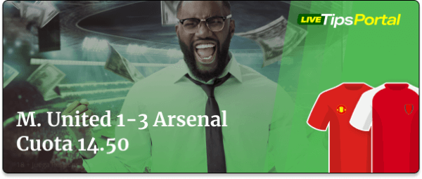 manchester united vs arsenal: pronostico al marcador exacto.