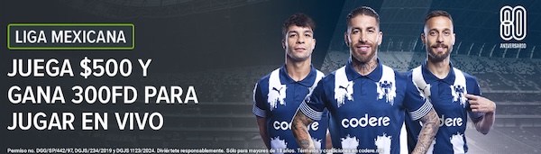 promocion codere puebla vs monterrey