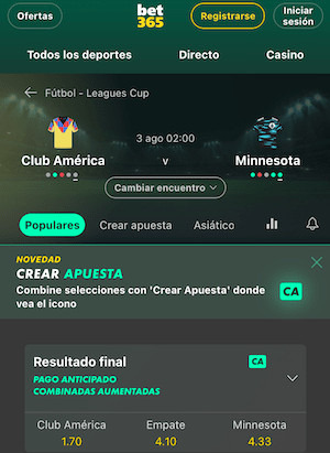pronostico america vs minnesota united