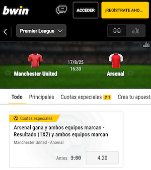 pronostico y apuestas manchester united vs arsenal