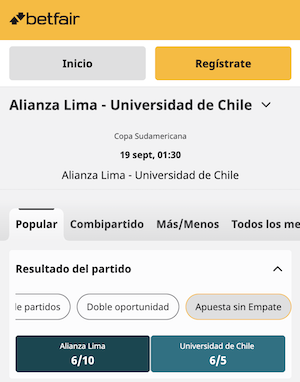 pronostico y apuestas Alianza Lima vs Universidad de Chile