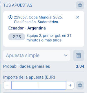 pronostico y apuestas ecuador vs argentina