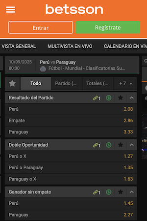 pronostico y apuestas peru vs paraguay