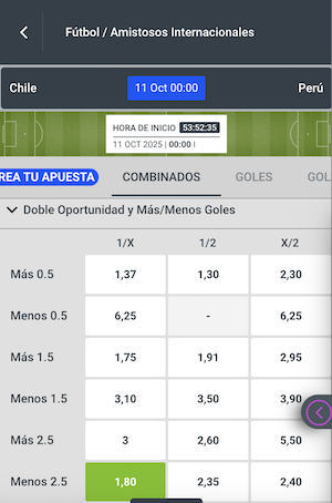 pronostico y apuestas chile vs peru