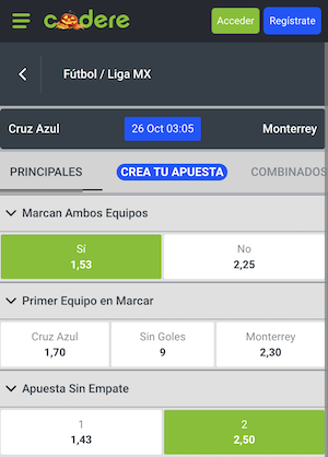 pronostico y apuestas cruz azul vs monterrey