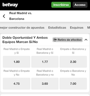 pronostico y apuestas real madrid vs barcelona