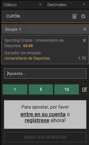 pronostico y apuestas Sporting Cristal vs Universitario