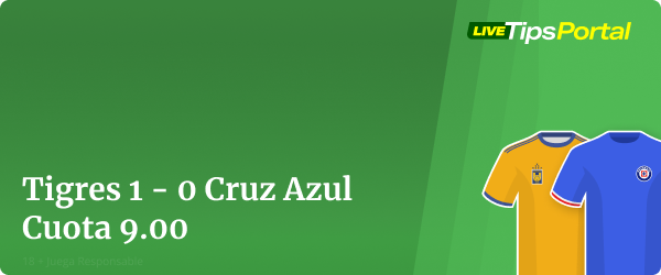 tigres vs cruz azul: pronostico al marcador exacto.