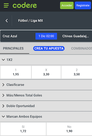 pronostico y apuestas cruz azul vs chivas