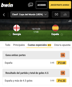 pronostico y apuestas georgia vs españa