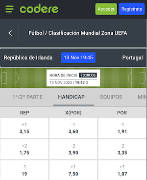 pronostico y apuestas Irlanda vs Portugal