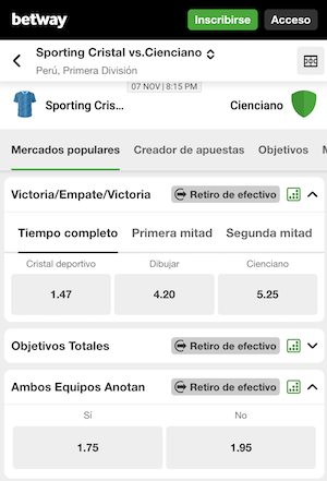 pronostico y apuestas sporting cristal vs garcilaso