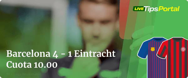 barcelona vs eintracht: apuestas marcador exacto.