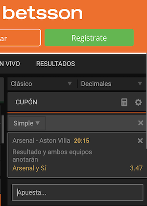 pronostico y apuestas arsenal vs aston villa