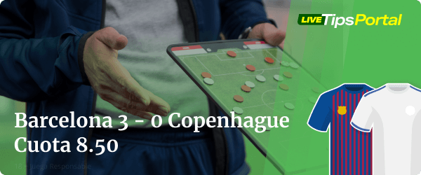 barcelona vs copenhague: apuestas marcador exacto.