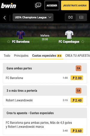pronostico y apuestas barcelona copenhague